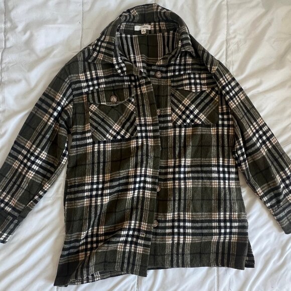 Green Plaid Jacket Size Small - Picture 1 of 6